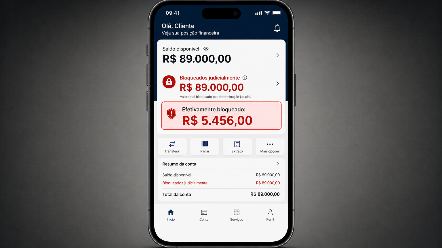 Conta Bancária Bloqueada por Dívida